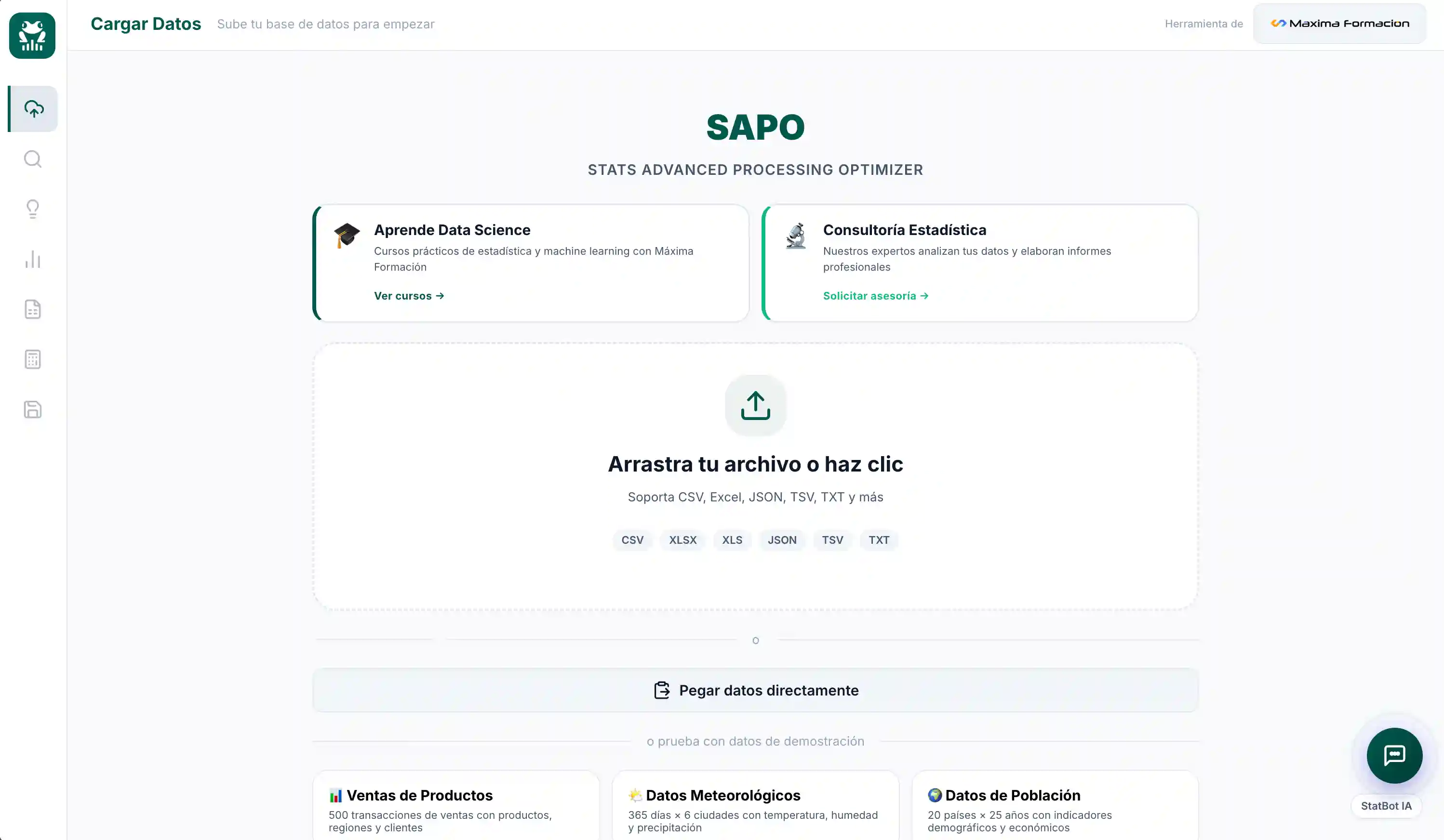 SAPO Statistical Assistant